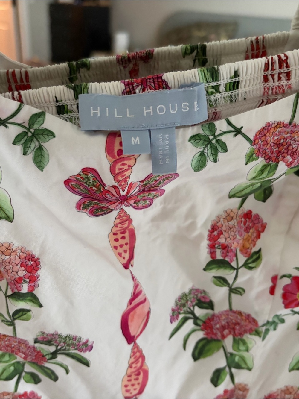 Hill house home Margot dress in red shell vine stripe - Picture 2 of 3